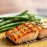 Perfectly herbed lemon grilled salmon recipe.