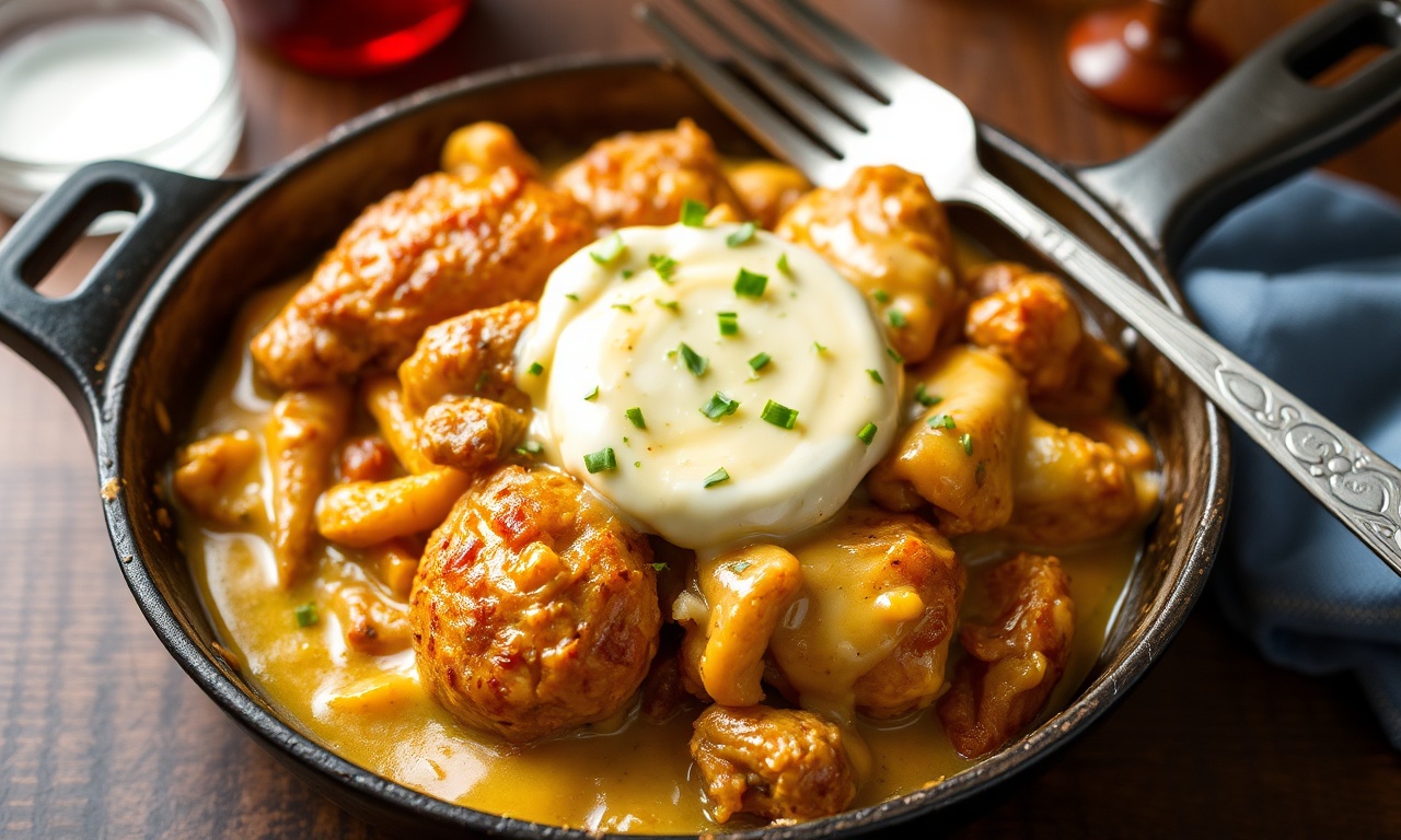 Copycat Texas Roadhouse butter chicken skillet, easy weeknight meal.