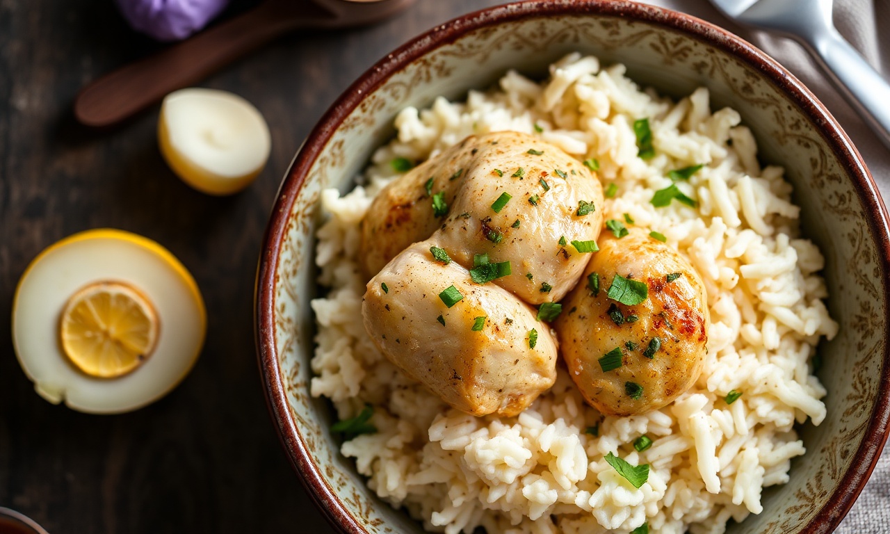 Easy dinner: Garlic butter chicken and cauliflower rice recipe.