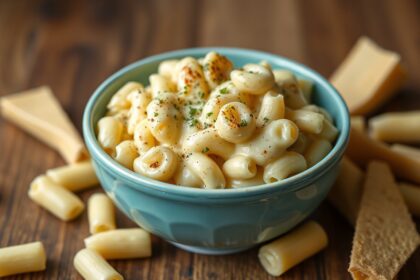 Creamy cashew mac and cheese, a vegan comfort food masterpiece.