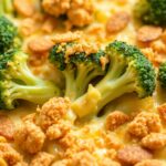 Perfect Ritz cracker topping for savory broccoli cheese casserole.