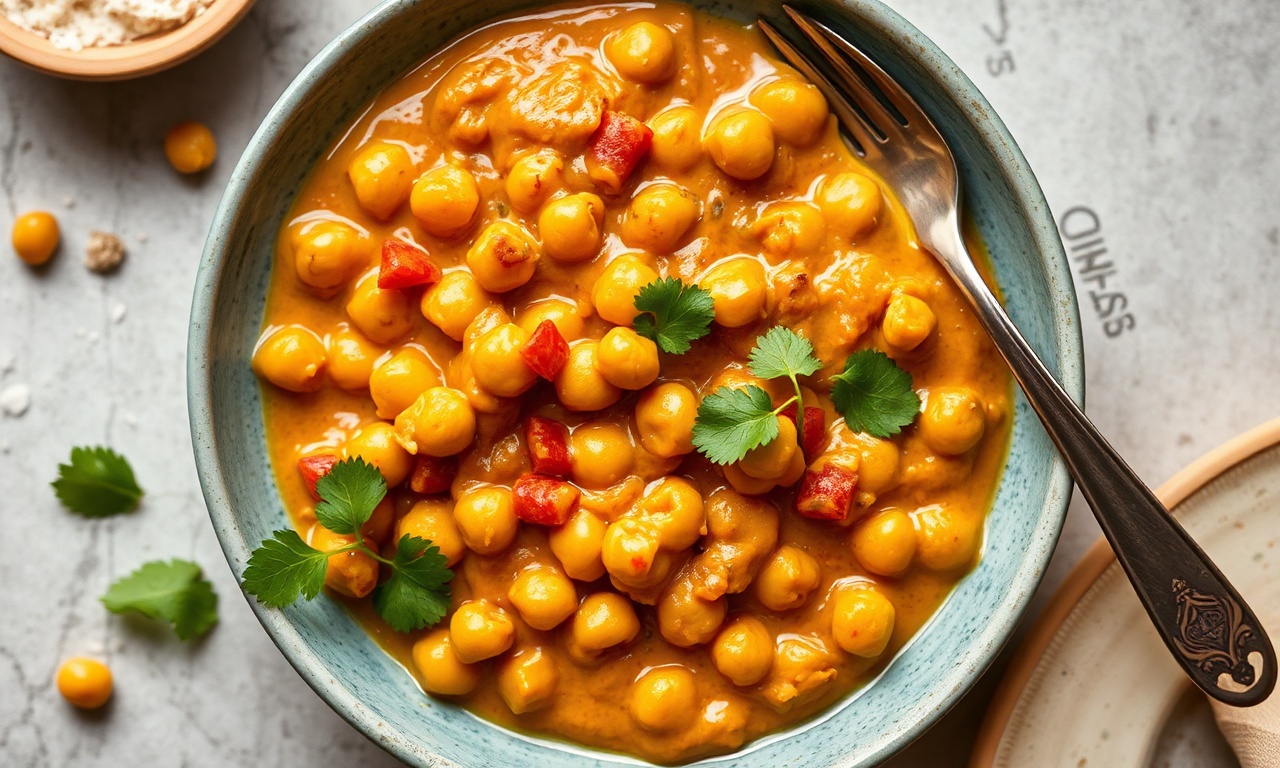 Delicious chickpea curry ready in 30 minutes.