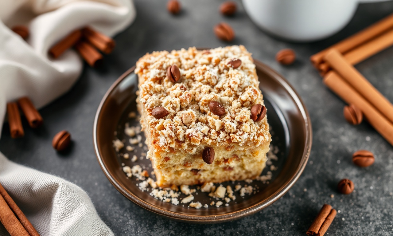 Gluten free cinnamon coffee cake recipe for a delicious sweet breakfast.