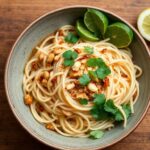Easy vegan Pad Thai recipe for a quick, delicious weeknight dinner.