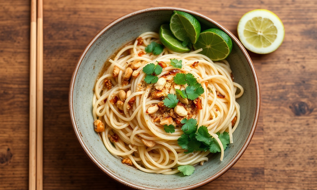 Easy vegan Pad Thai recipe for a quick, delicious weeknight dinner.