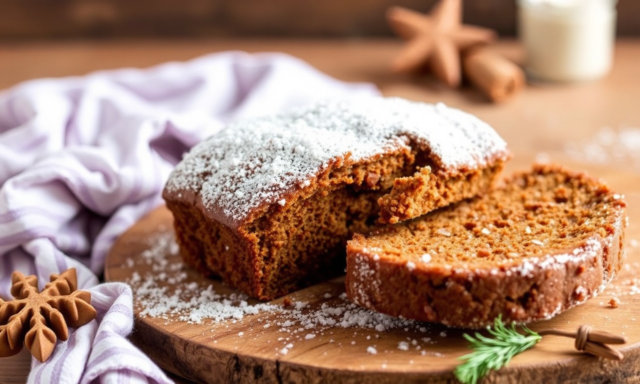 Gluten-free eggless gingerbread loaf recipe perfection.
