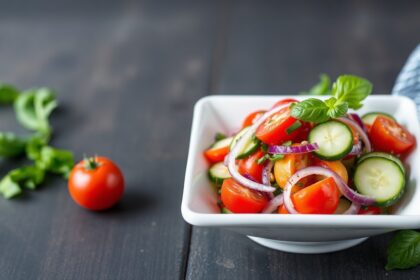 Refreshing Mediterranean Salad recipe: healthy, flavorful, and delicious.