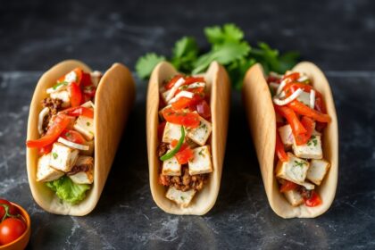 Shaved tofu gyros: flavorful, plant-based, and easy to make.