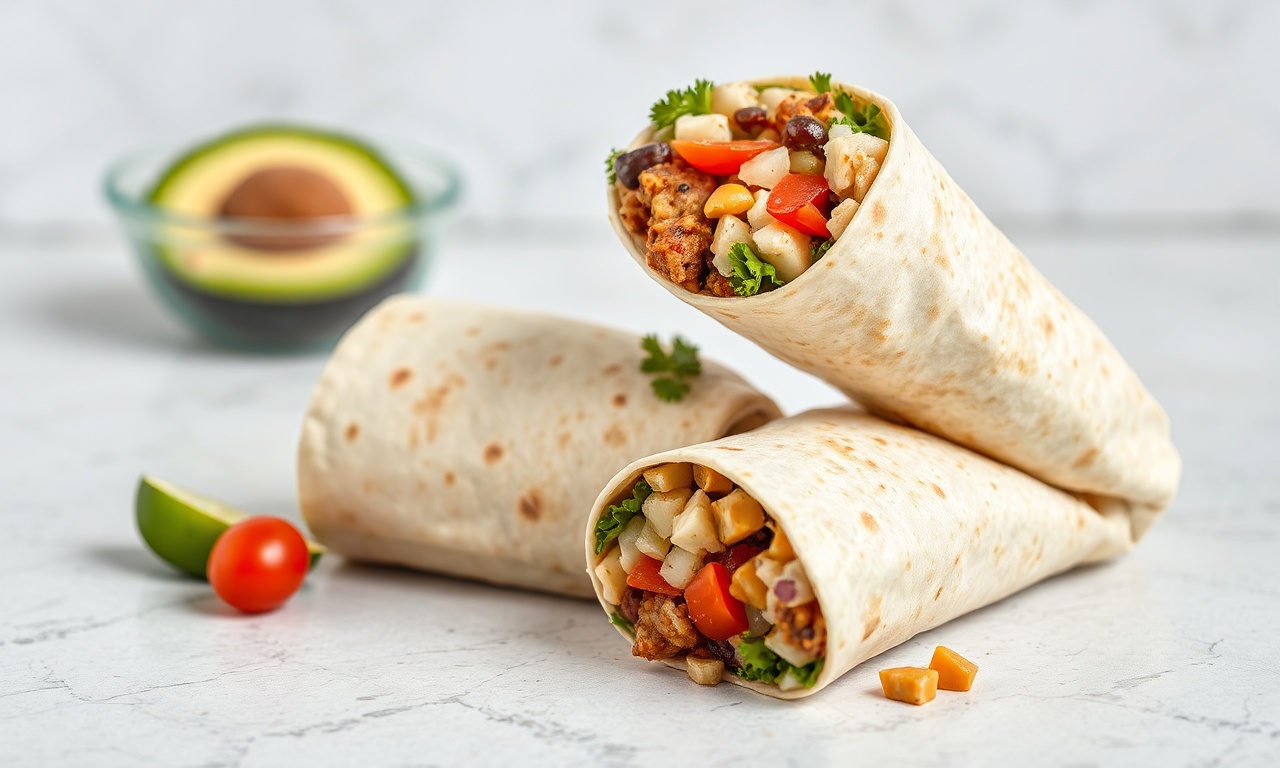 Delicious vegan burrito, a plant-powered culinary revelation.