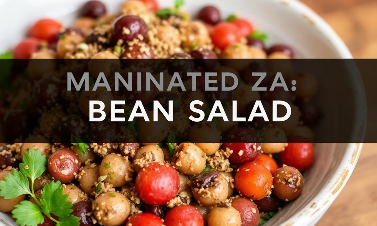 Marinated za'atar bean salad: fresh, vibrant, and flavorful.