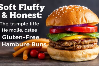 Soft fluffy gluten-free hamburger buns, incredibly easy recipe.