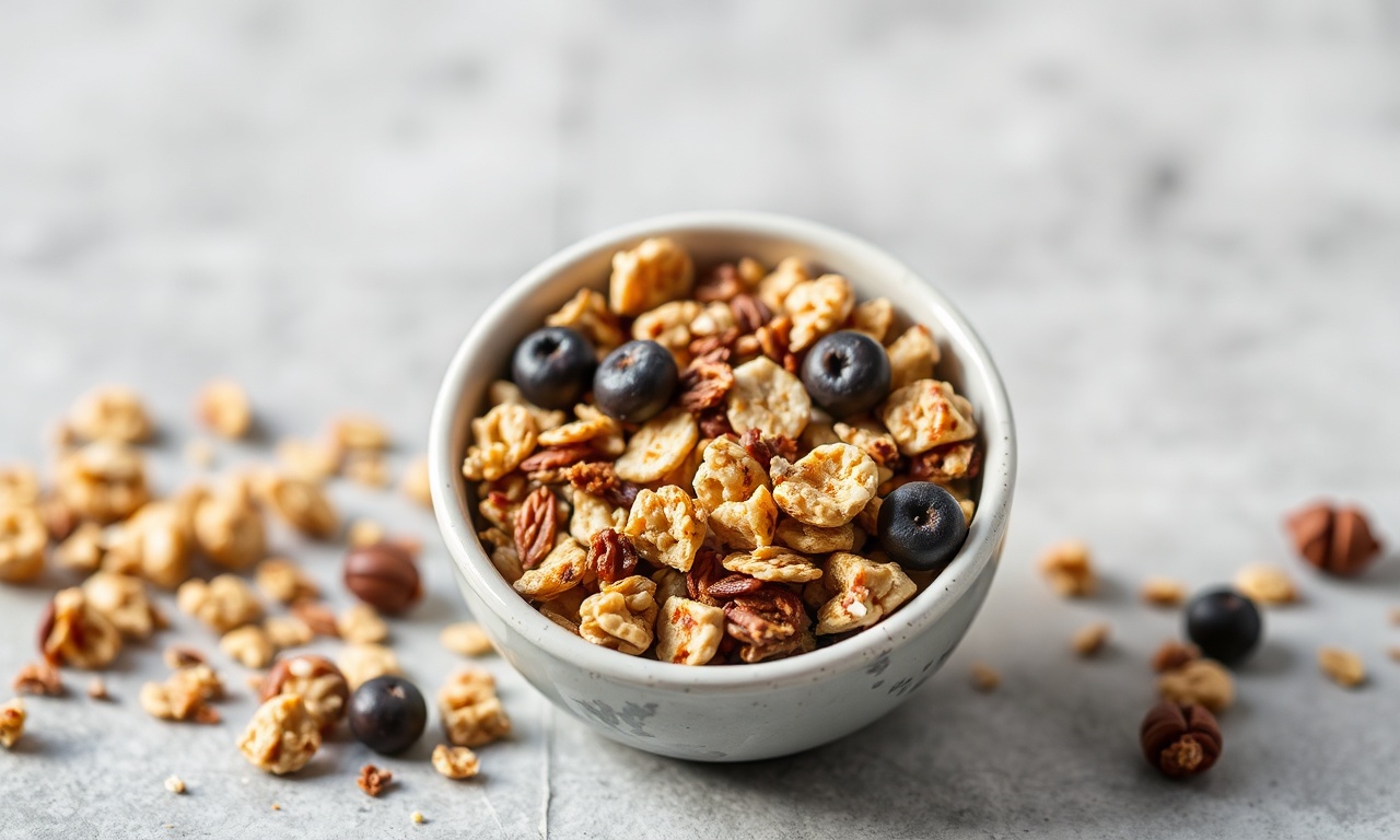 Allergy-friendly vanilla granola for satisfying cravings.
