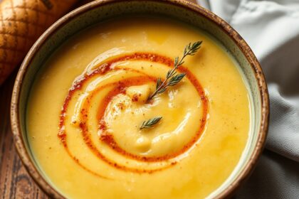 Creamy Roasted Parsnip and Pear Soup recipe, a dreamy delight.