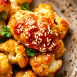 Sticky sesame cauliflower: delicious gluten-free vegan recipe.