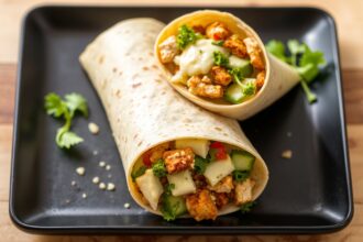 Cheesy garlic chicken wraps: a delicious low-carb masterpiece recipe.