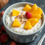 Mango coconut overnight oats, simple, healthy breakfast foundation.