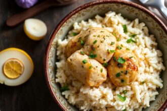 Easy dinner: Garlic butter chicken and cauliflower rice recipe.