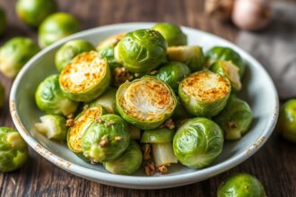 Honey Garlic Brussels Sprouts: Flavorful, roasted side dish for dinner.