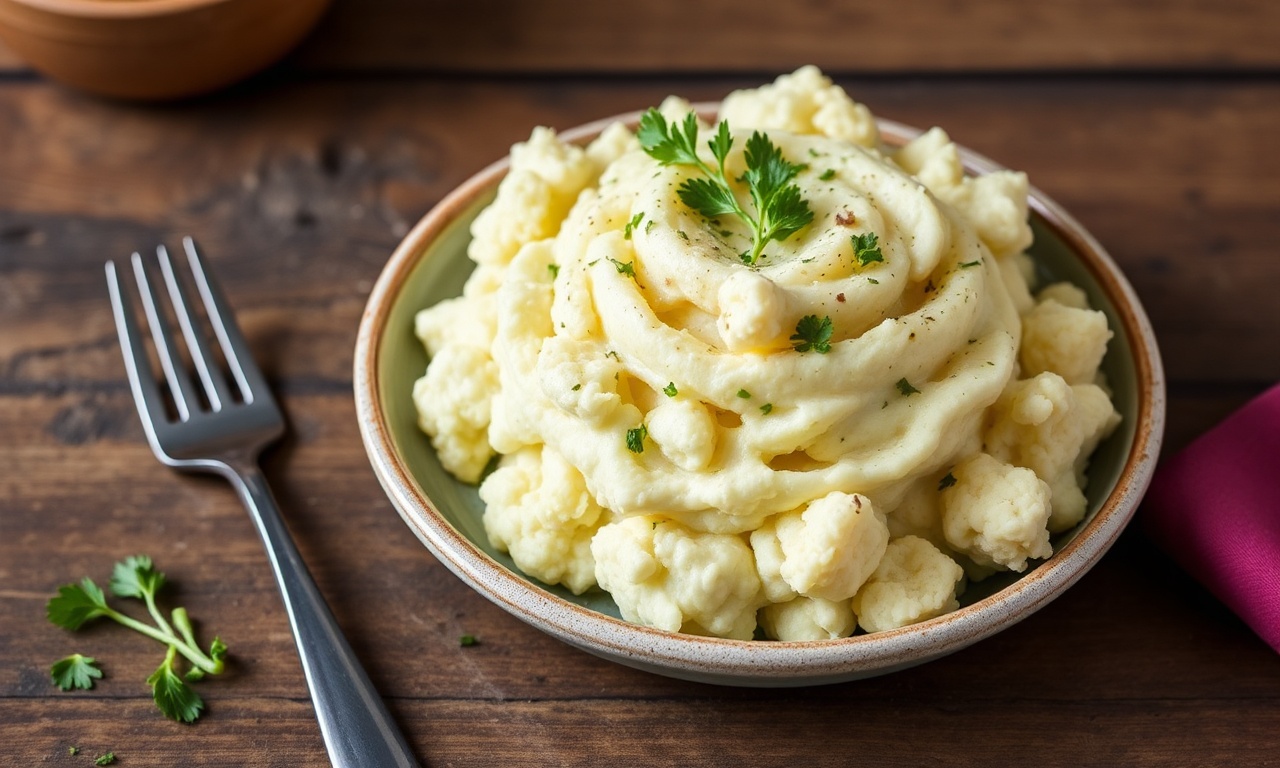 Healthy Mashed Cauliflower recipe: a delicious, low-carb side dish.