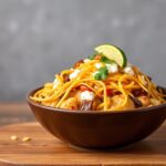 Delicious Loaded potato taco bowl with fresh toppings.