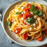 Healthy street corn pasta salad: flavorful, vibrant, and delicious.