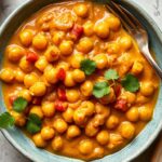Delicious chickpea curry ready in 30 minutes.