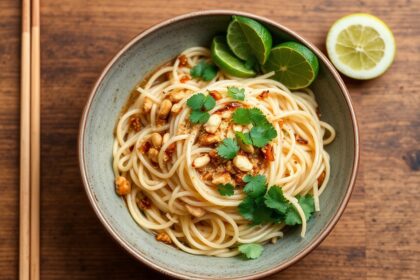 Easy vegan Pad Thai recipe for a quick, delicious weeknight dinner.