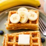 Flourless banana waffles, perfect for a healthy, delicious breakfast.