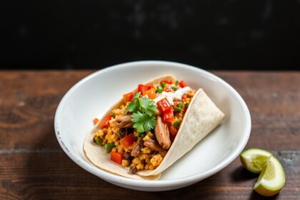 Delicious Mexican burrito bowl, a modern meal essential.