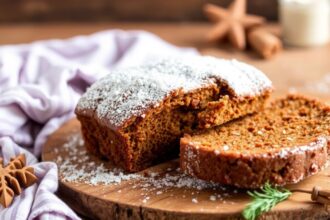 Gluten-free eggless gingerbread loaf recipe perfection.