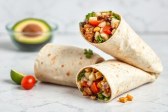 Delicious vegan burrito, a plant-powered culinary revelation.